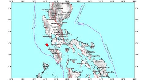 Magnitude 5.9 earthquake jolts Luzon areas, epicenter in Lubang .